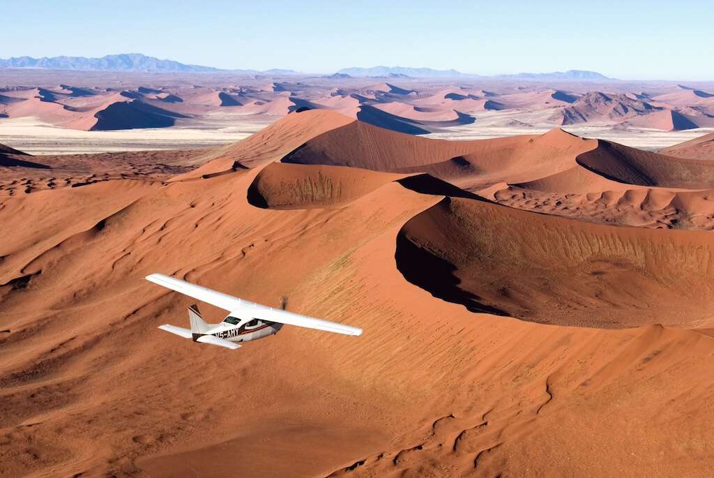 Plane over Namibia