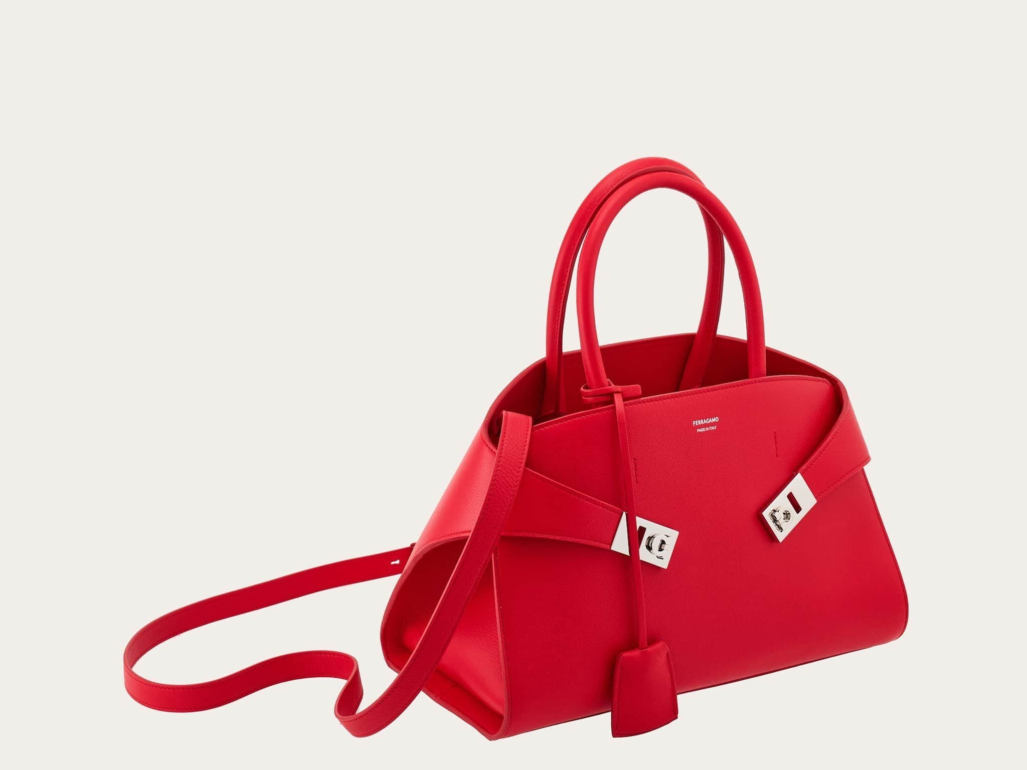 ferragamo hug handbag red