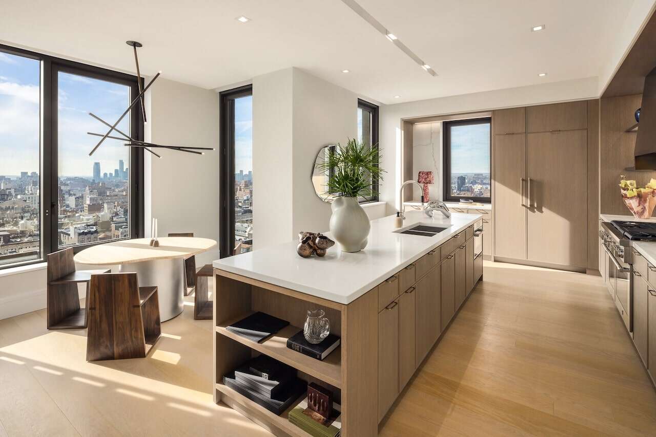 Interior shot of the Penthouse's chef's kitchen. 