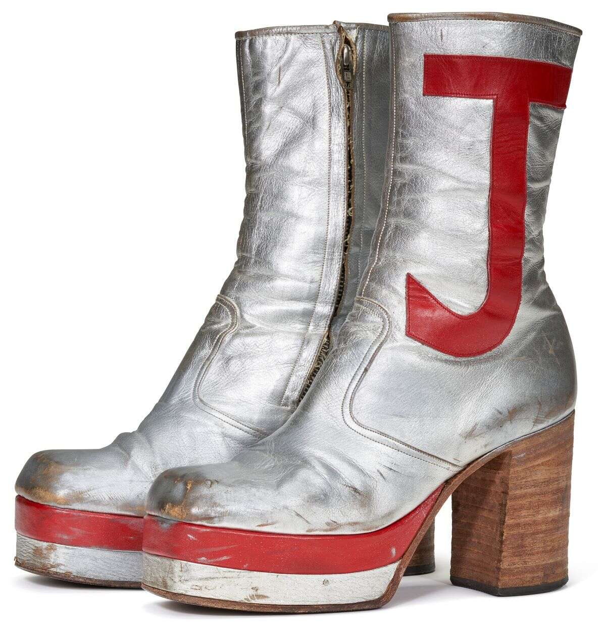 elton john silver platform boots 