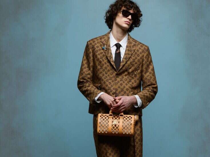 Look from Louis Vuitton Spring Men's 2024 Capsule Collection.
