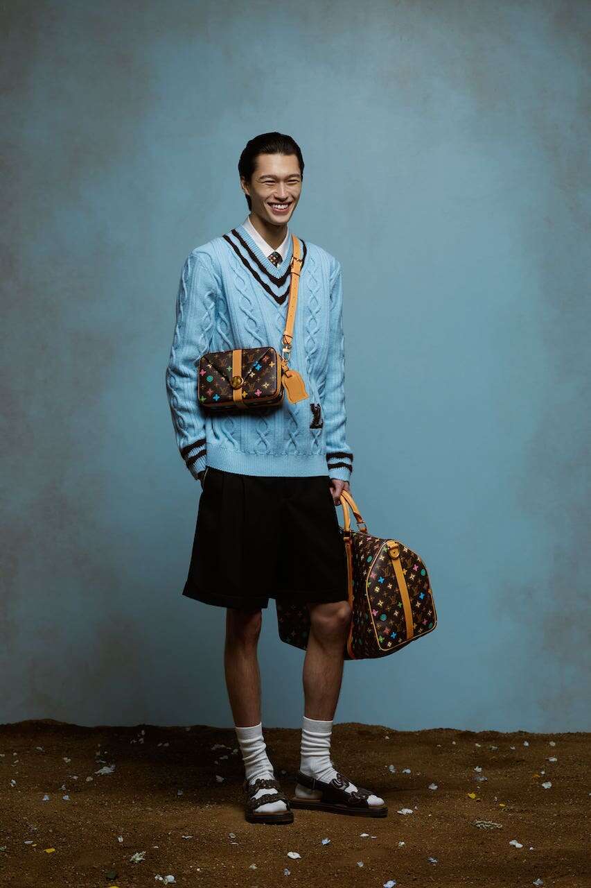 Look from Louis Vuitton's Spring 2024 Men’s Capsule Collection, from Pharrell Williams and Tyler, the Creator. 