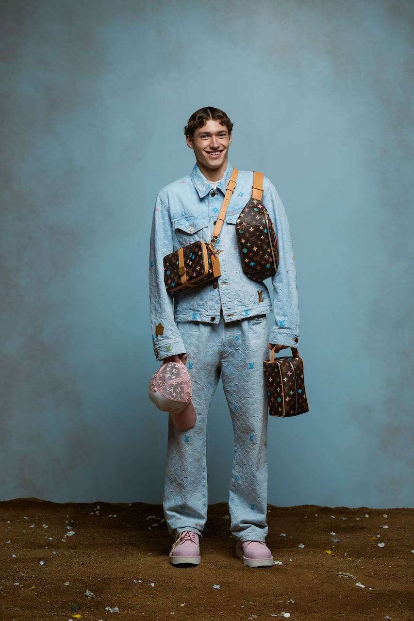 Look from Louis Vuitton's Spring 2024 Men’s Capsule Collection, from Pharrell Williams and Tyler, the Creator. 