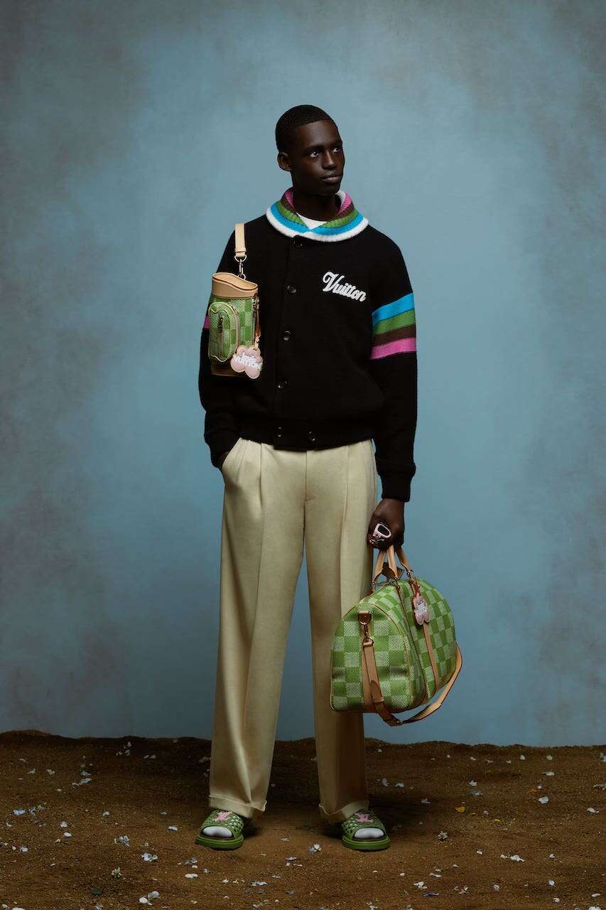 Look from Louis Vuitton's Spring 2024 Men’s Capsule Collection, from Pharrell Williams and Tyler, the Creator. 