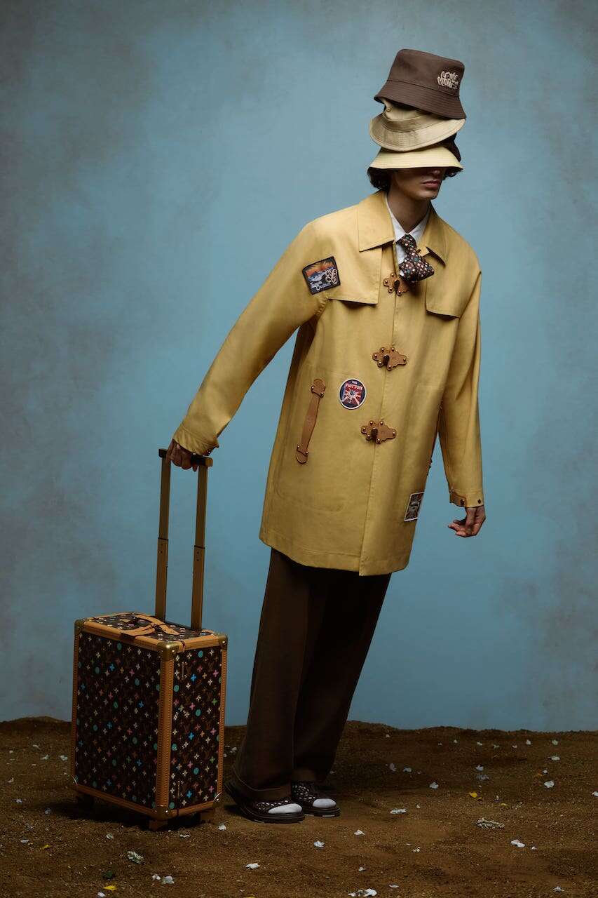 Look from Louis Vuitton's Spring 2024 Men’s Capsule Collection, from Pharrell Williams and Tyler, the Creator. 