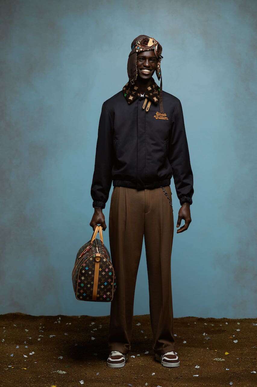 Look from Louis Vuitton's Spring 2024 Men’s Capsule Collection, from Pharrell Williams and Tyler, the Creator. 