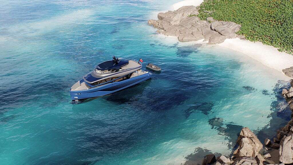sialia yachts 80 explorer from above