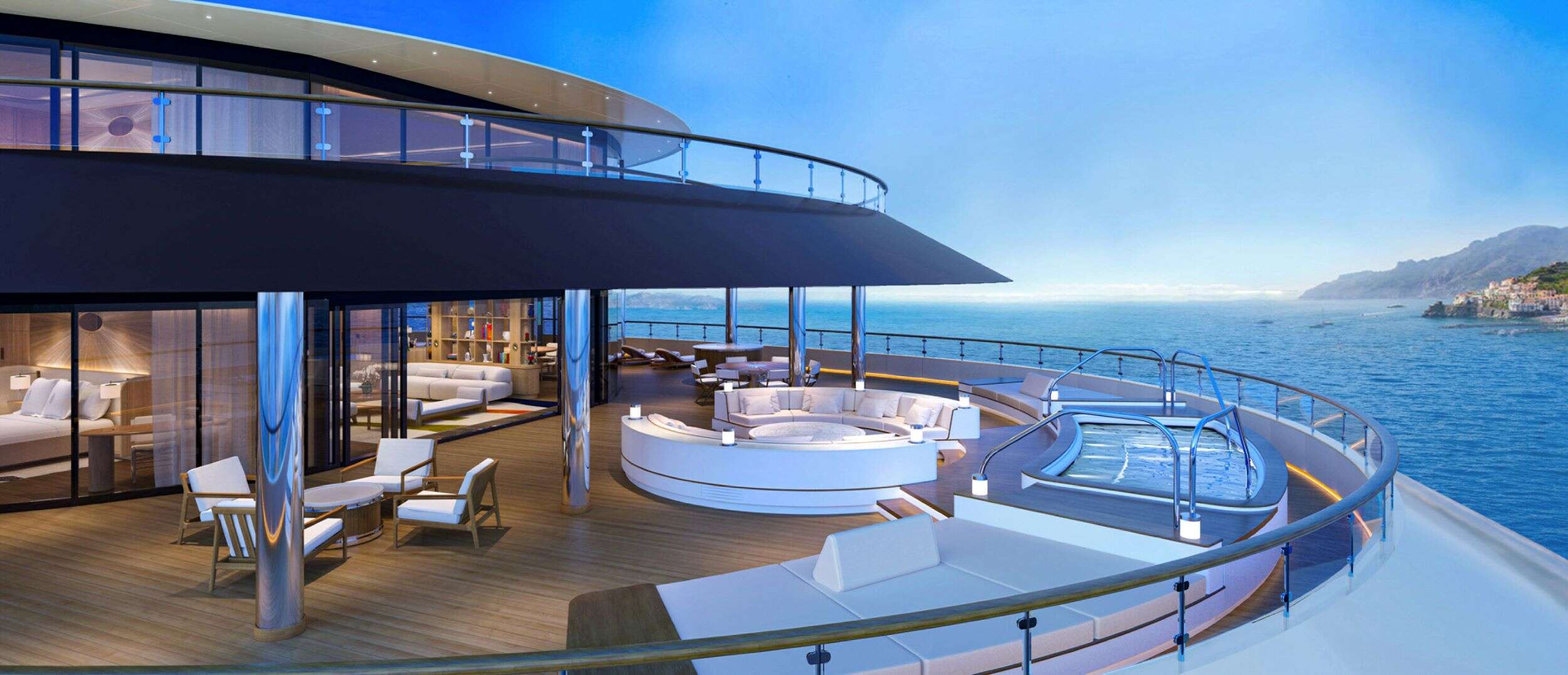 The Loft Suite Terrace on the Four Seasons Yacht
