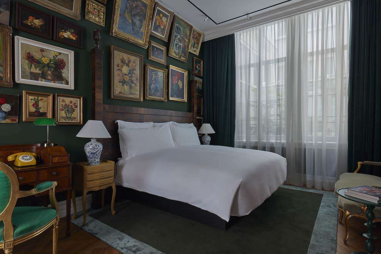 bedroom at The Pulitzer Amsterdam