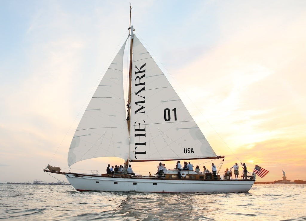 mark sail boat sunset
