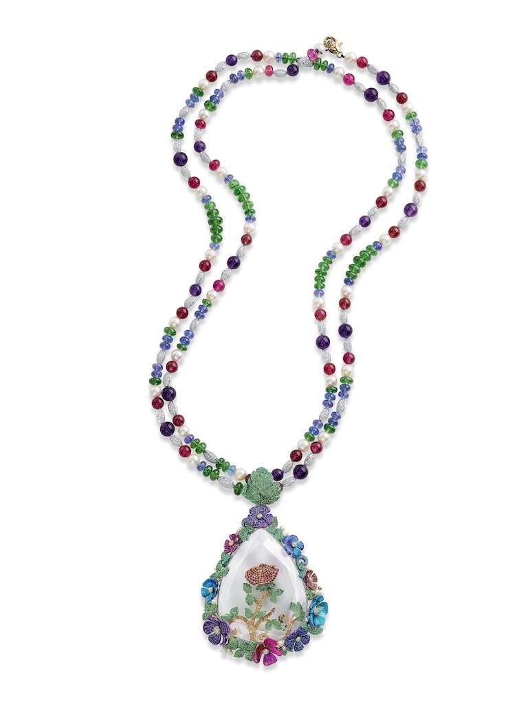 Chopard Multicolored Sautoir Necklace red carpet collection cannes