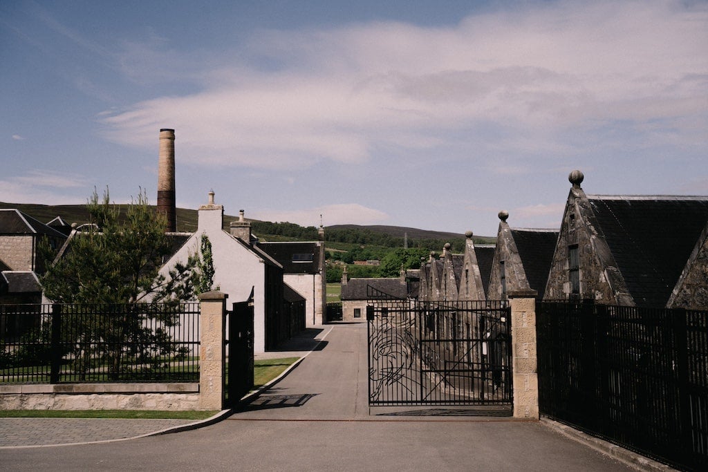 Brora distillery gates