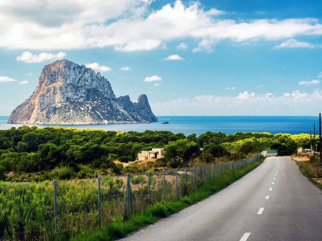 Road in Ibiza spain