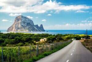 Road in Ibiza spain