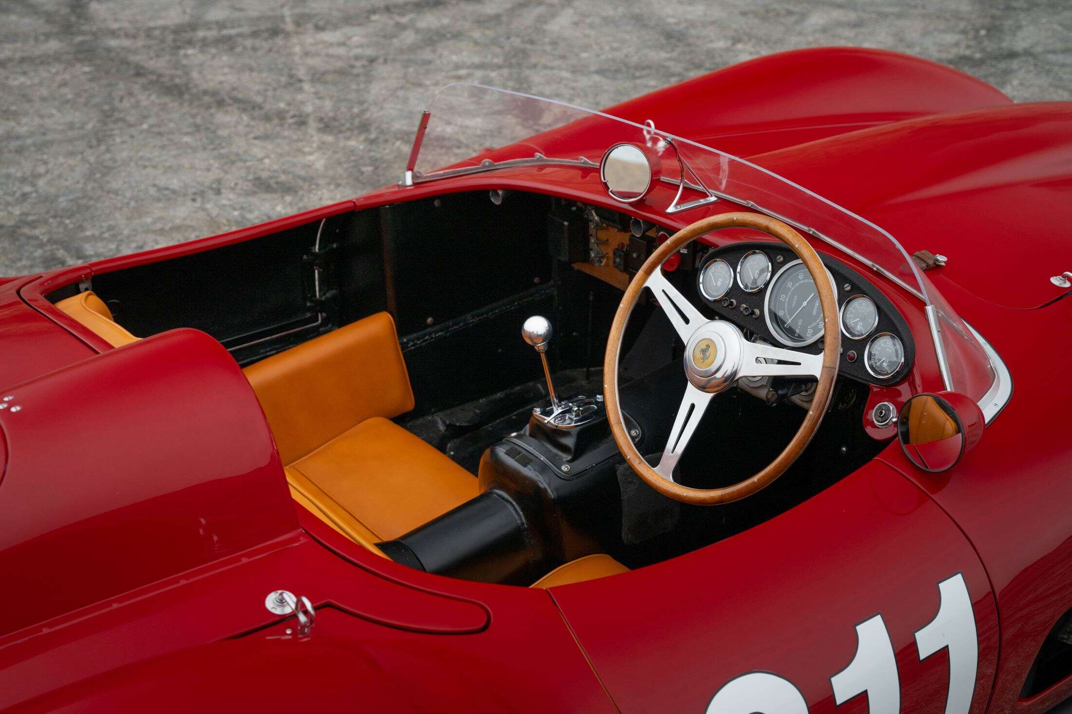 Image showing the interior of the car, including leather-lined seats and chrome accents.