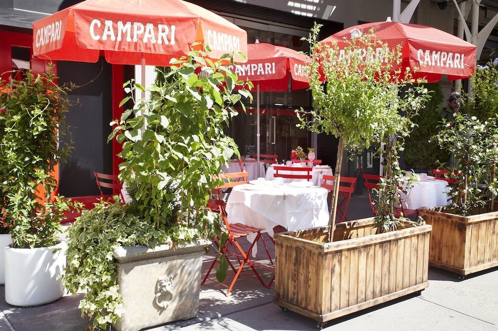 Outdoor dining at Jean's New York City