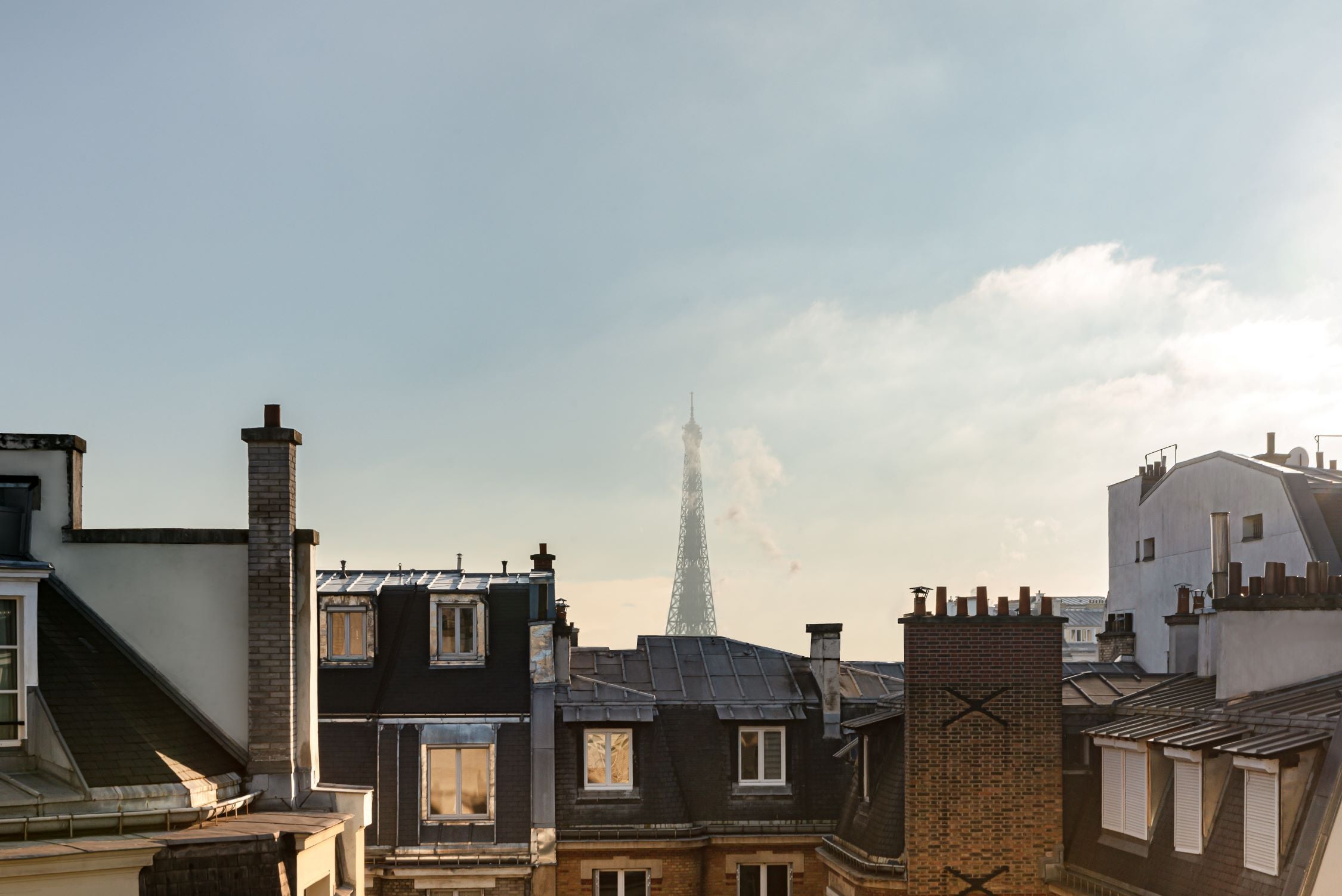 Image showing the Eiffel Tower in Paris, taken from Le Royal Monceau hotel