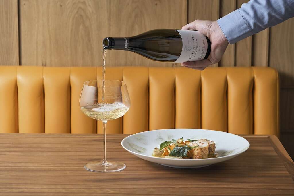 Trivet dish and wine