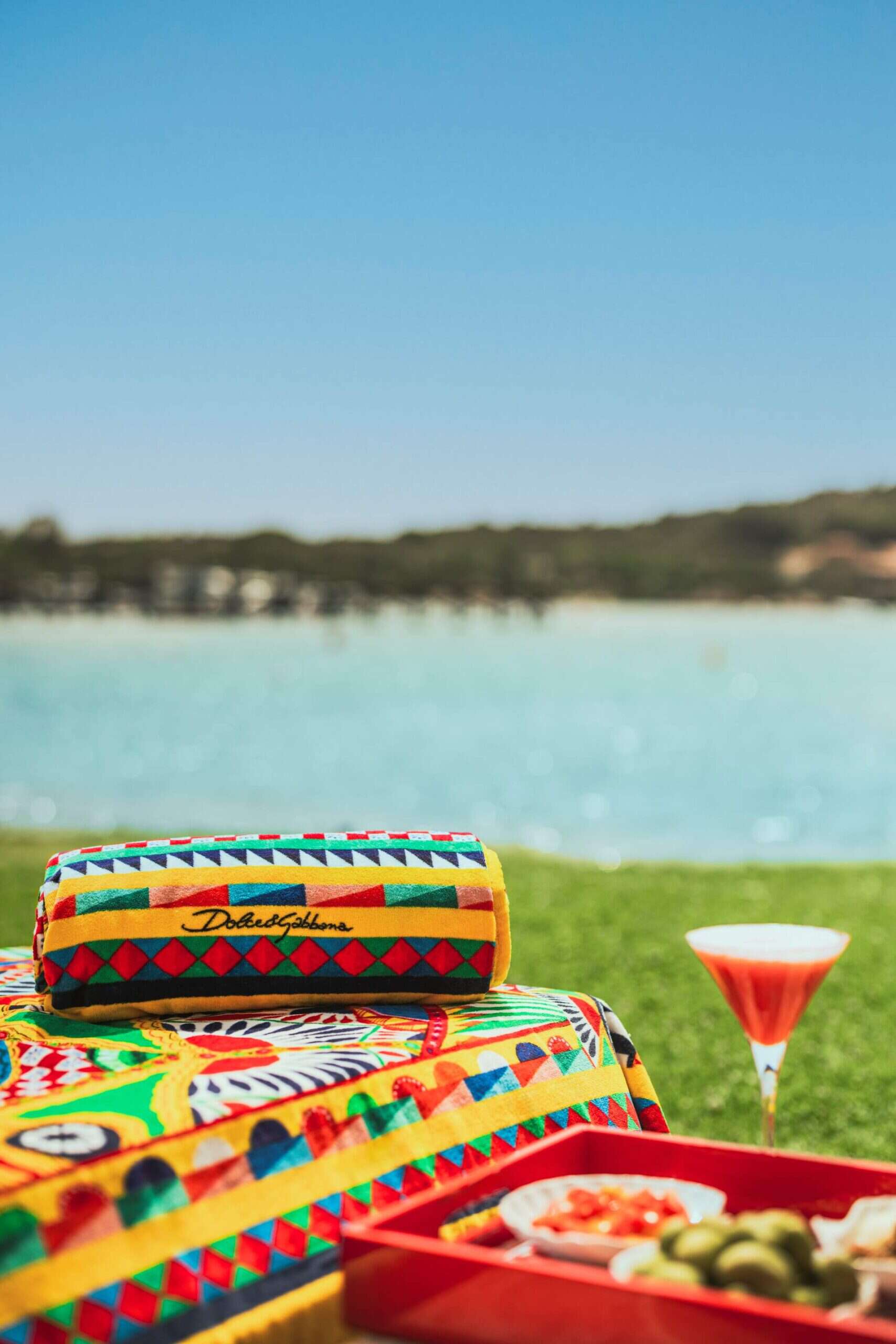 Image showing towels decorated in the print used for the Dolce & Gabbana take-over