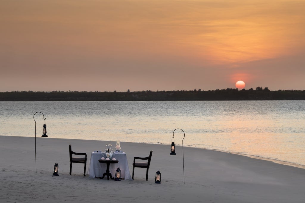 beach on mnemba island