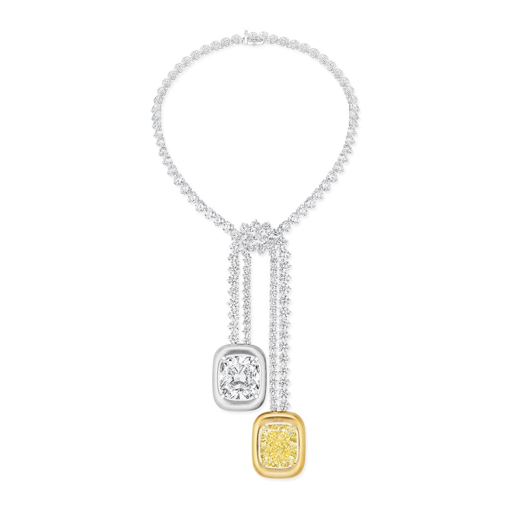 Messika, Fragments Of Time Necklace, with White and Yellow Diamonds
