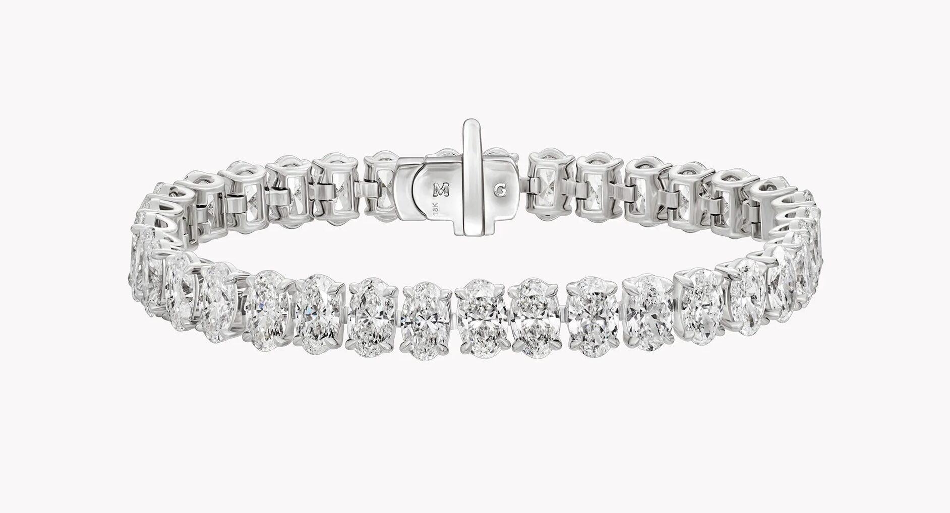 Material Goods Oval Cut Tennis Bracelet