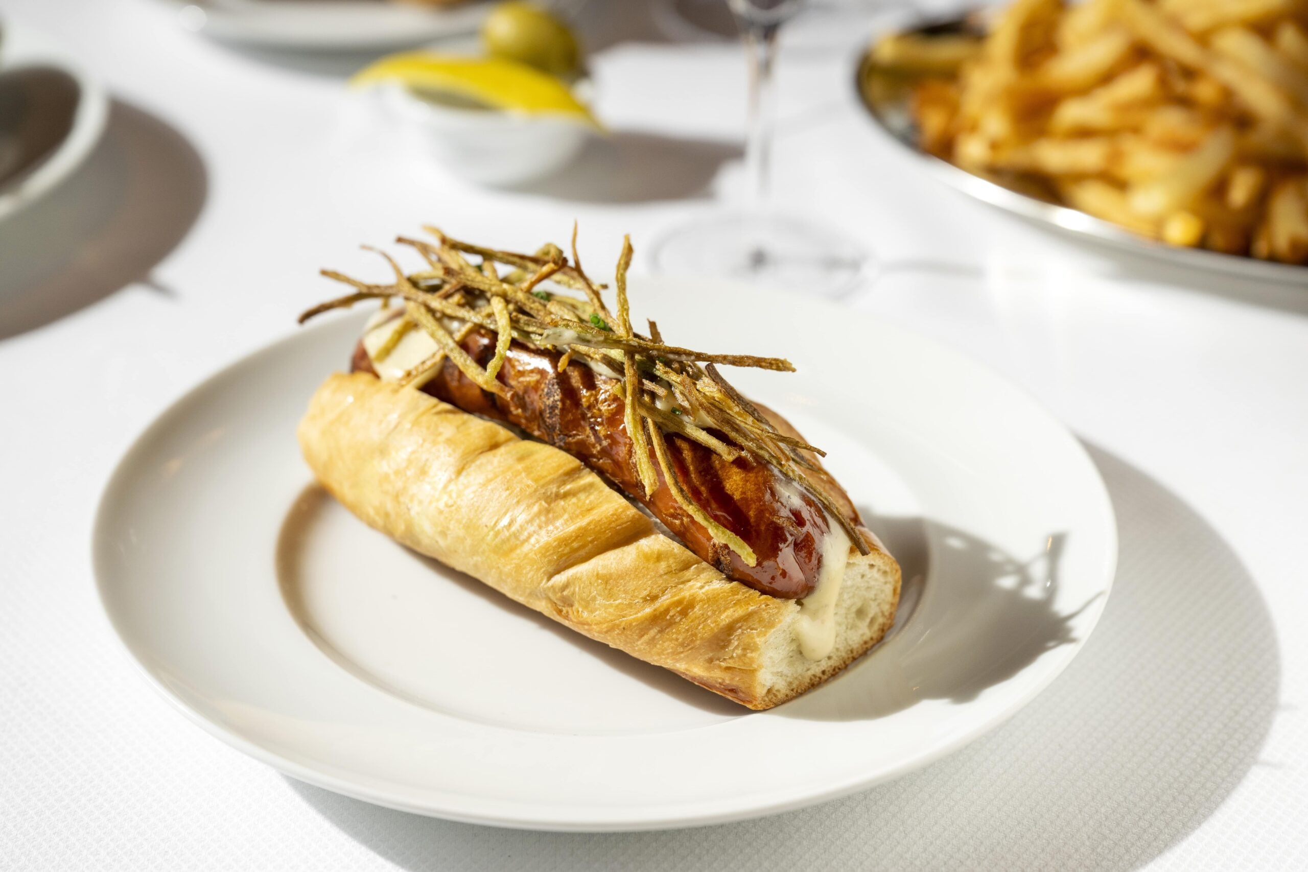hot dog at chateau royale restaurant