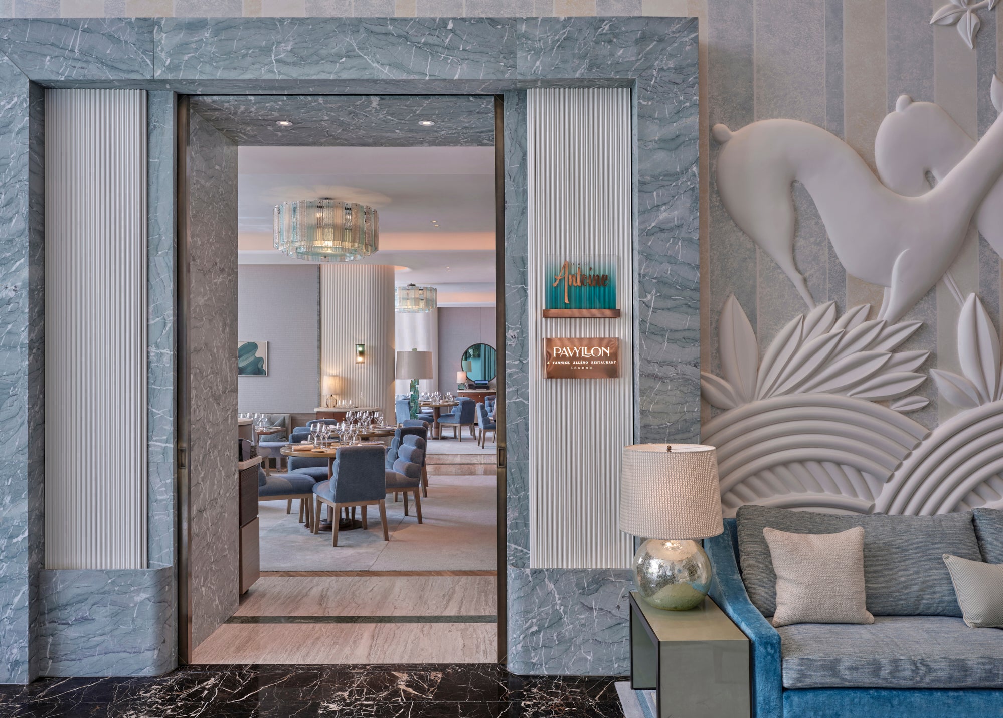The dining room at Pavyllon London