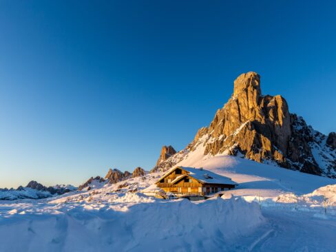 view of cortina in the snow