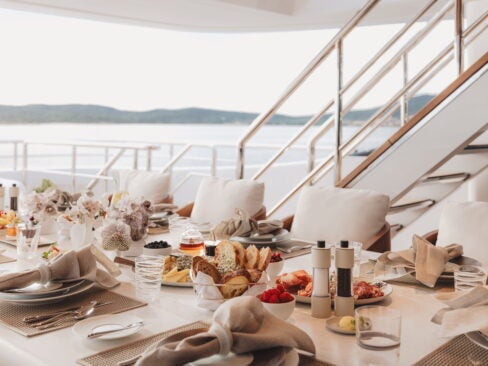 superyacht luxury food