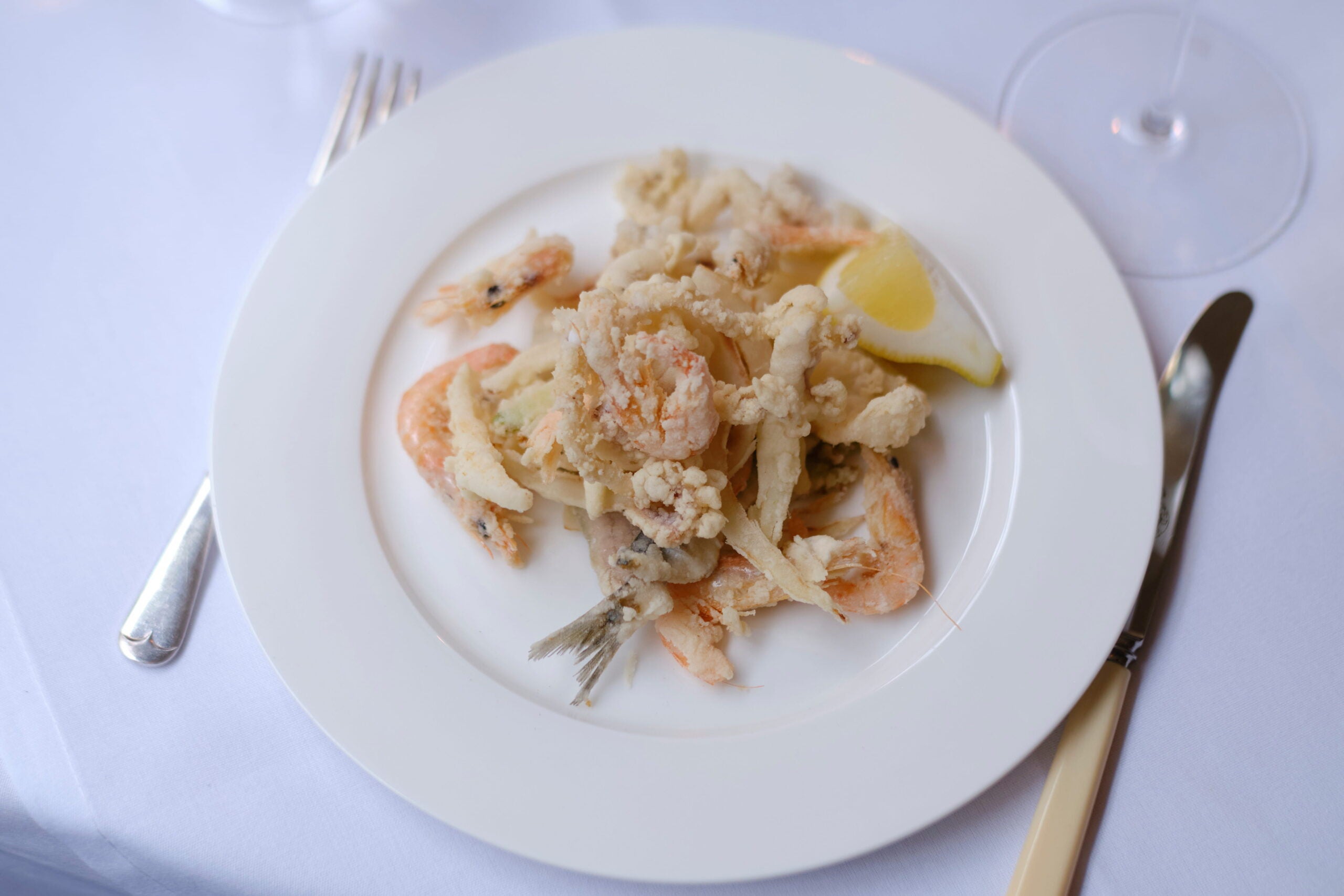 fritto misto at osteria vibrato restaurant london