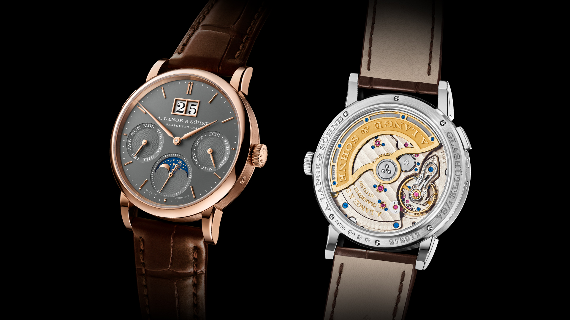 A. Lange & Söhne Saxonia Annual Calendar in Pink Gold
