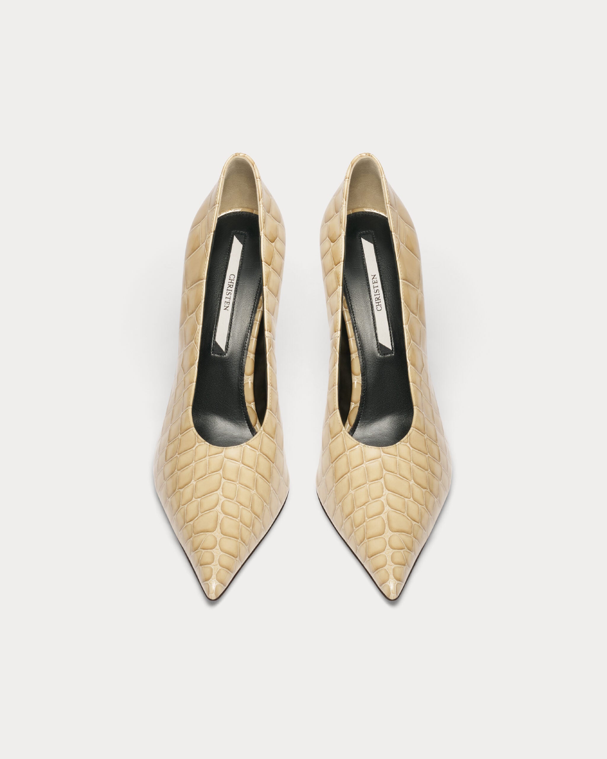 Christen Helix pump in Djerba calfskin
