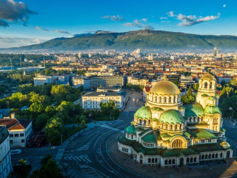 aerial view of sofia