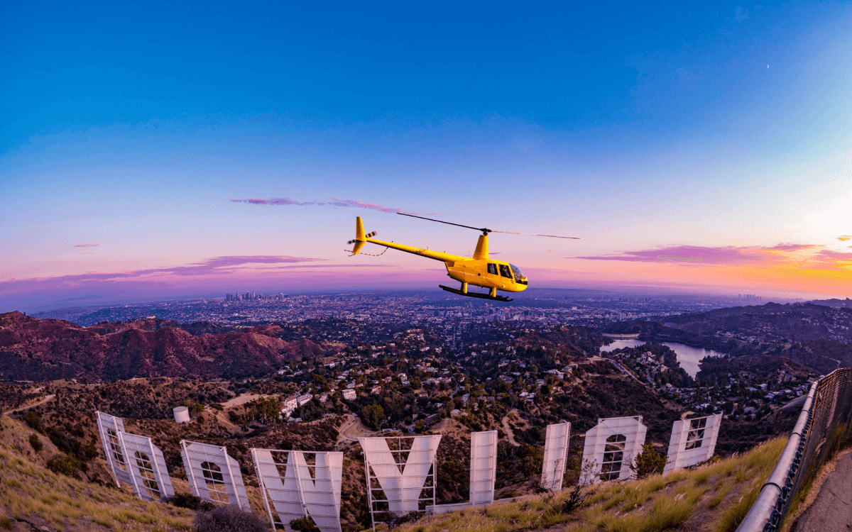 hoper helicopter over LA