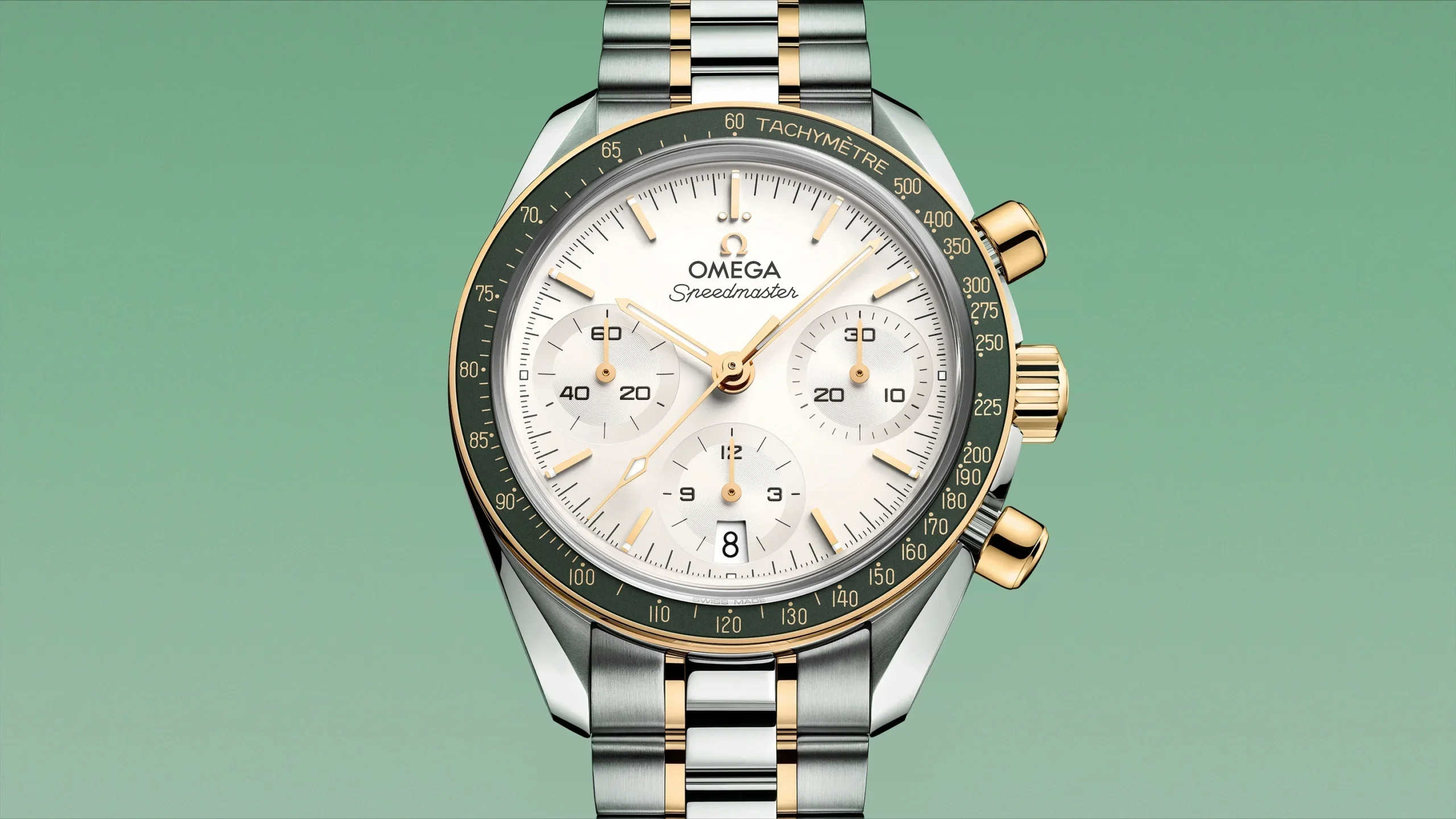 Omega Speedmaster 38 green bezel