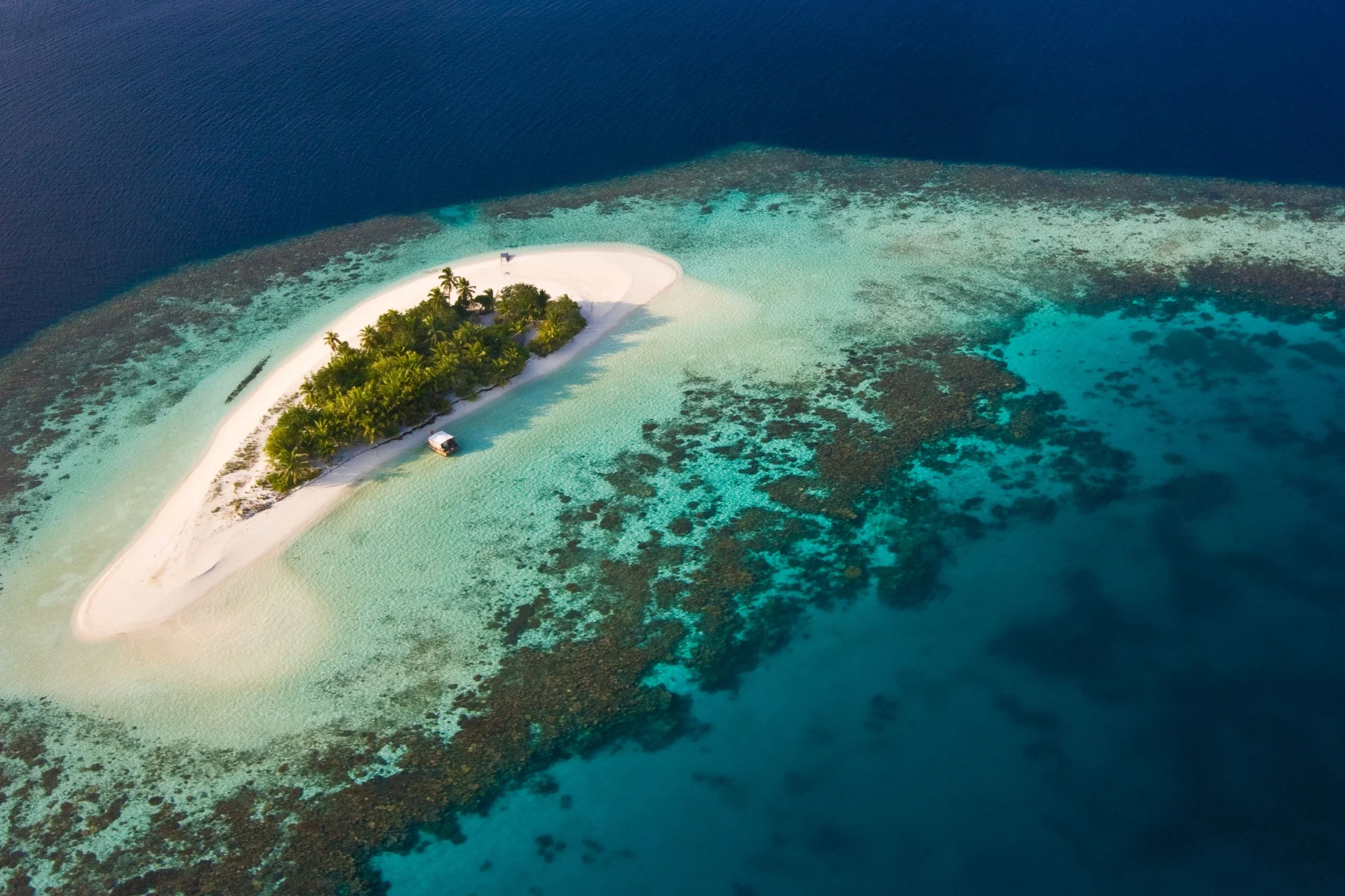 aerial view of the maldives island