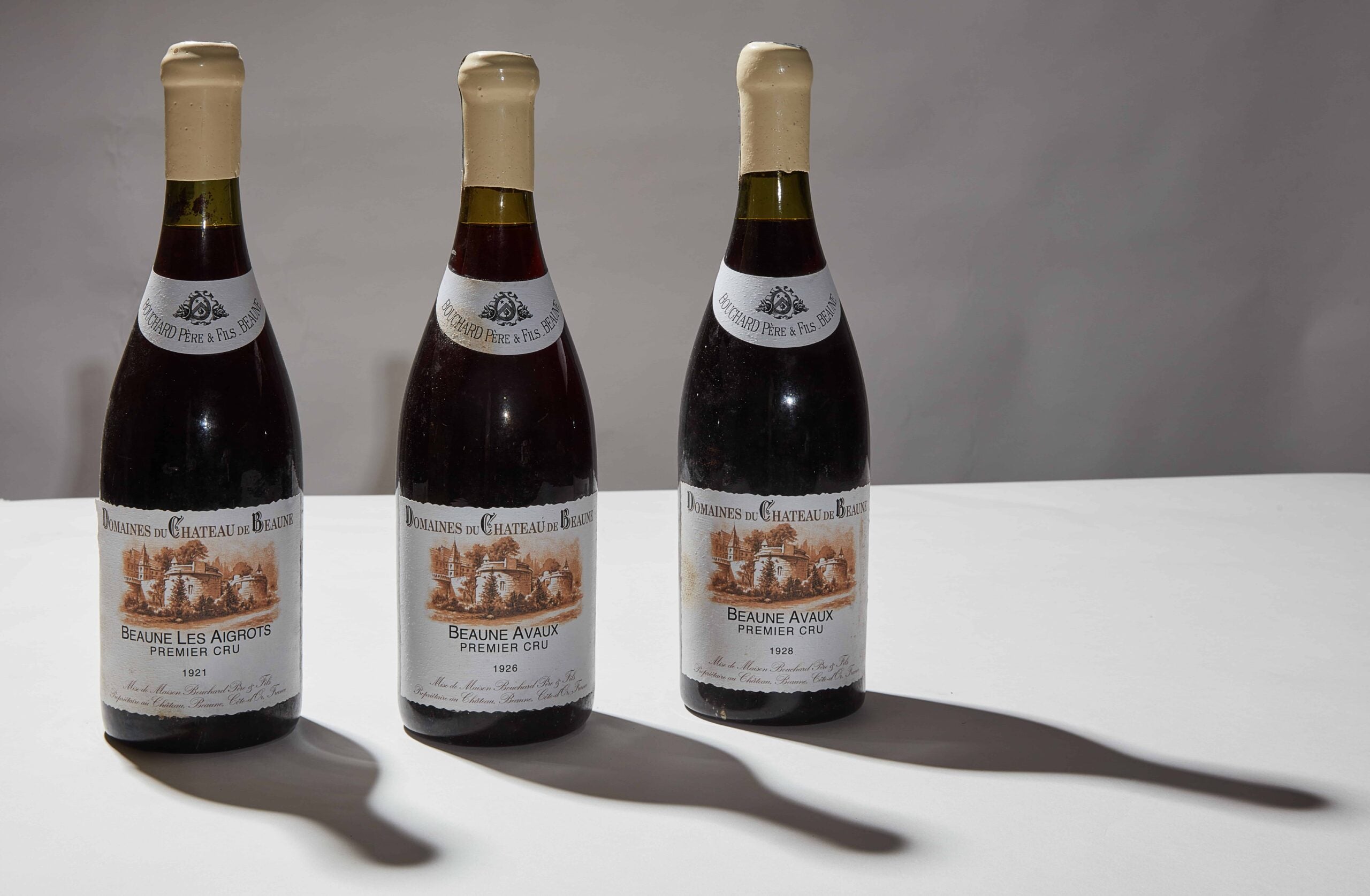 Beaune Les Aigrots Premier Cru 1921, 1926, and 1928 