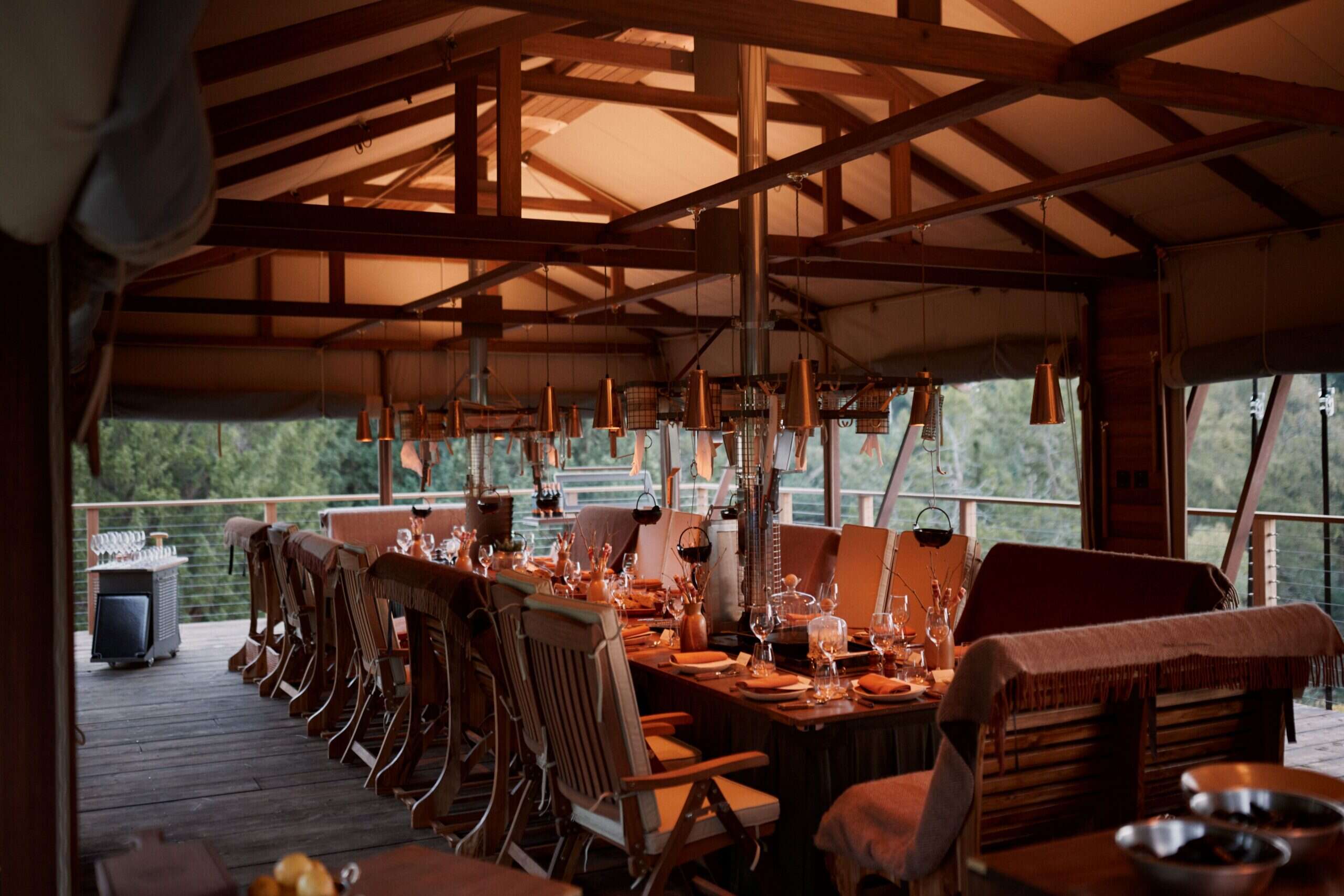 Wildkitchen, the outdoor restaurant at Beaverbrook ; Tom Holland and Zendaya wedding venue