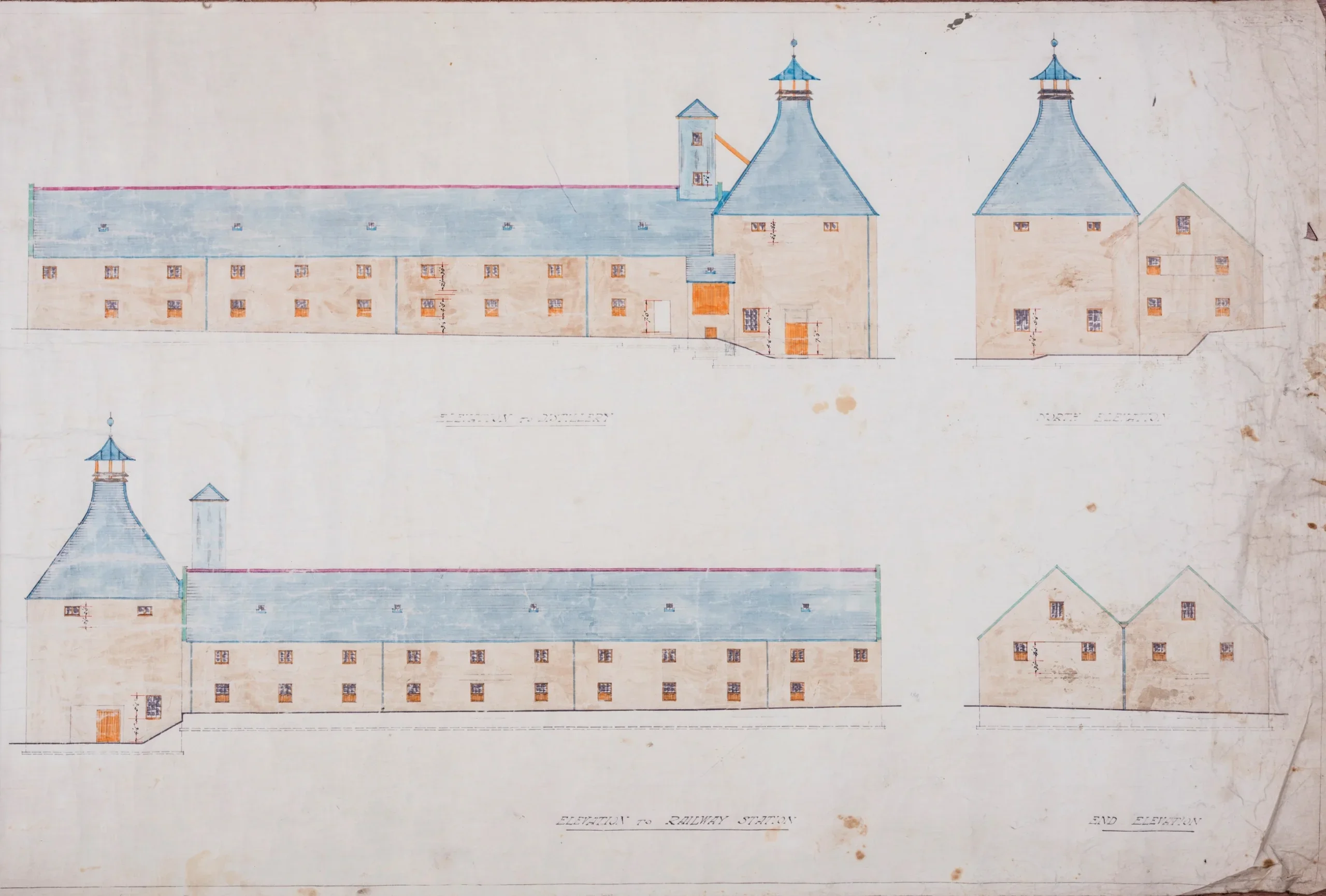 Original sketches of The Balvenie's malt house 